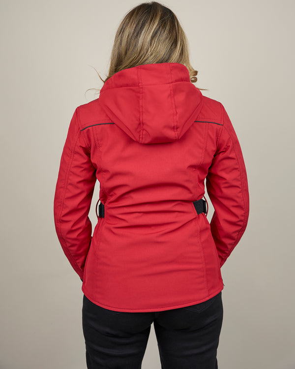 Hairpin 2.0 Ladies Red Bordeaux Zip Up Red Motorcycle Jacket