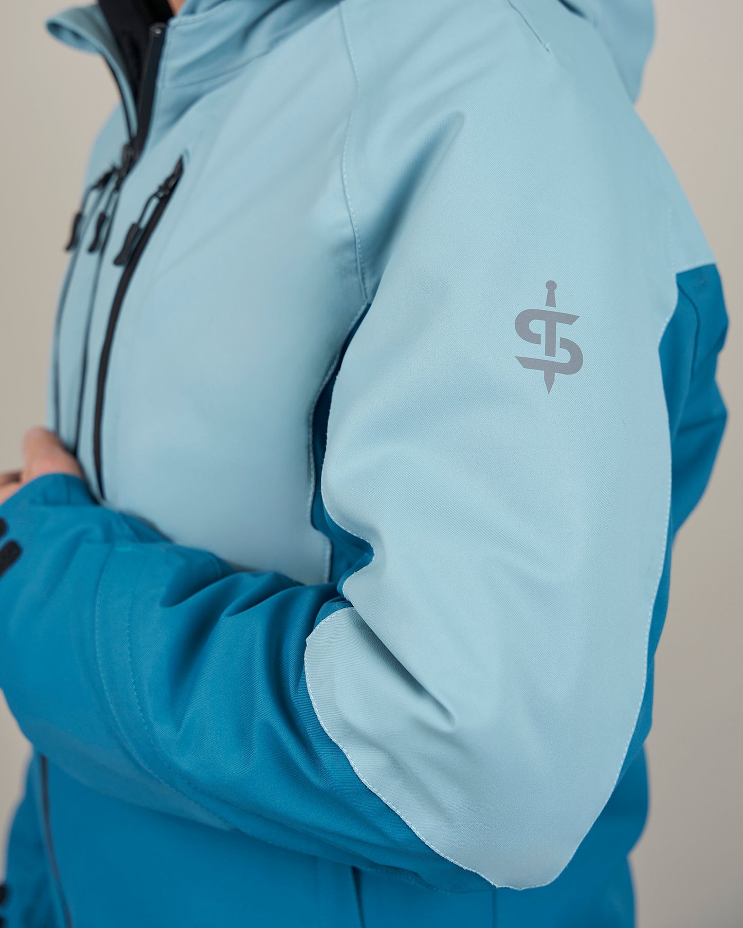 Joe Blue Smoke & Coral Blue Waterproof Motorcycle Jacket