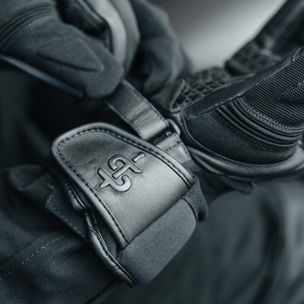 Junction Rev.2 Black Waterproof Motorcycle Gloves