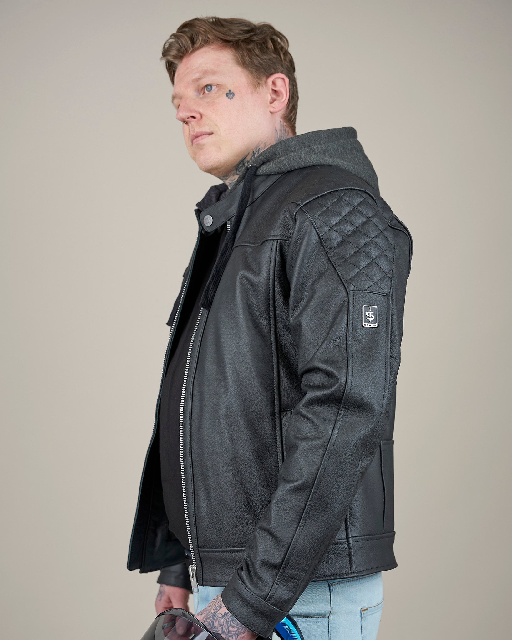 ジャケット・アウター OUAT 006 BLACK MOTORCYCLE COAT DRADEN Vegan Leather Jacket | Matt & Nat USA