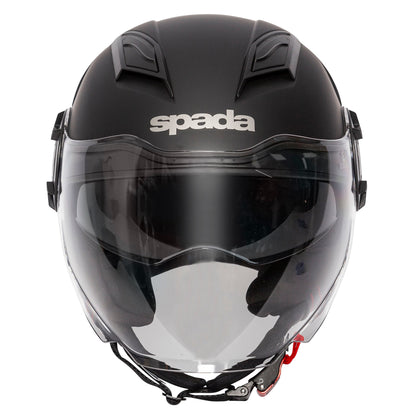 Lycan Matt Black Open Face Motorcycle Helmet
