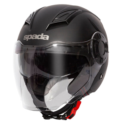 Lycan Matt Black Open Face Motorcycle Helmet
