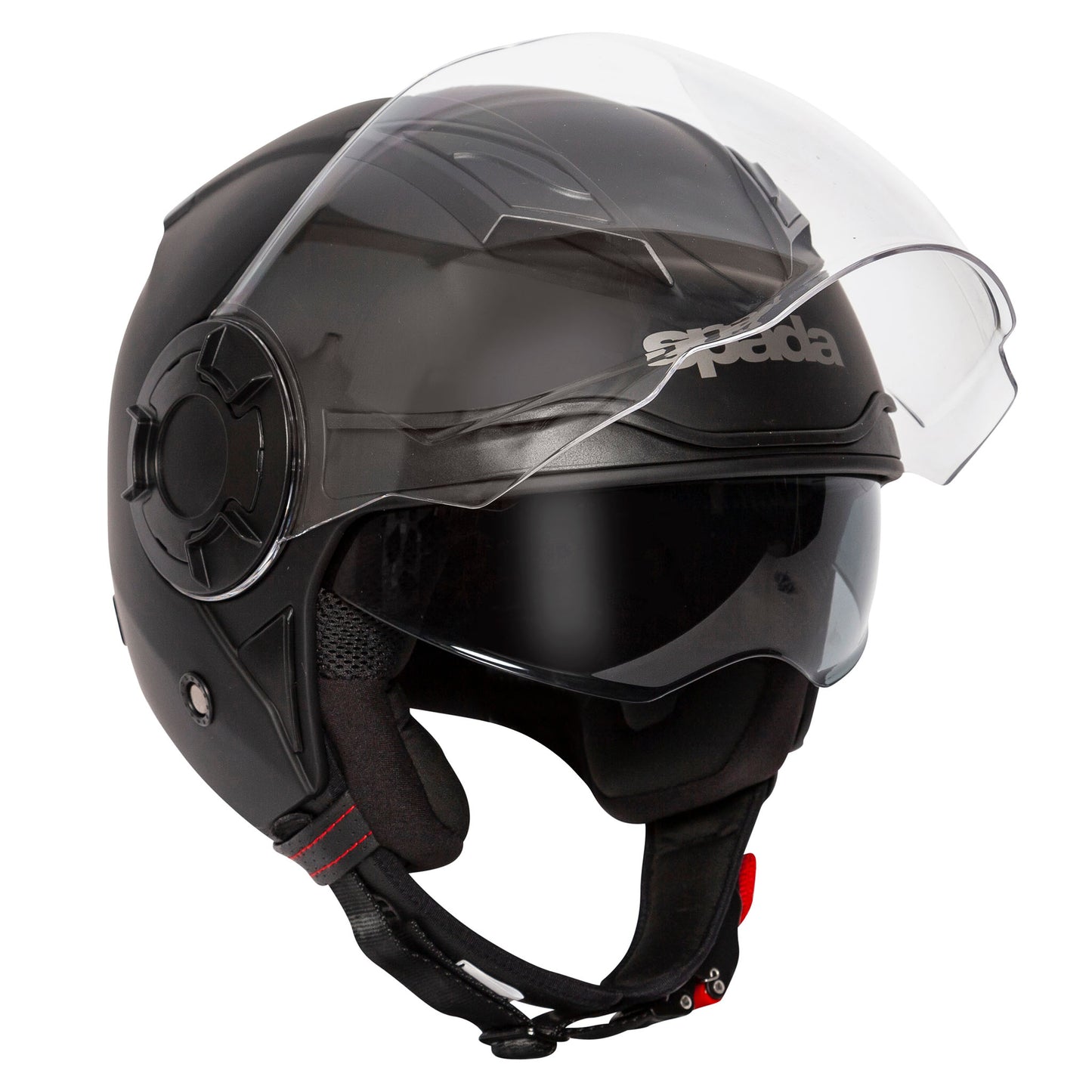 Lycan Matt Black Open Face Motorcycle Helmet
