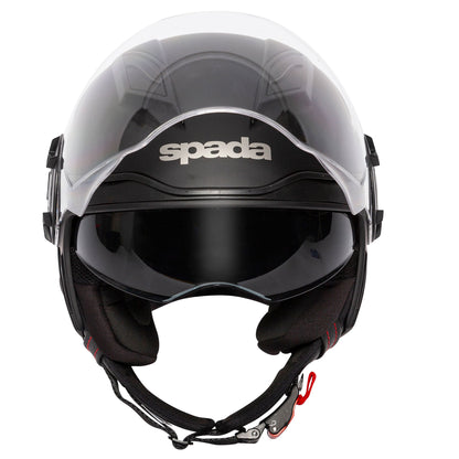 Lycan Matt Black Open Face Motorcycle Helmet