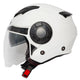 Lycan 06 White Open Face Motorbike Helmet