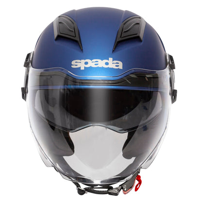 Lycan Matt Blue Open Face Motorcycle Helmet - XS