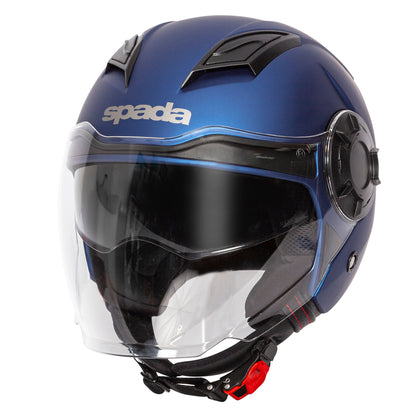 Lycan Matt Blue Open Face Motorcycle Helmet - XS