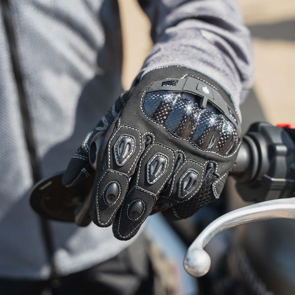 MX-Air Rev.2 Black Textile Motorcycle Gloves