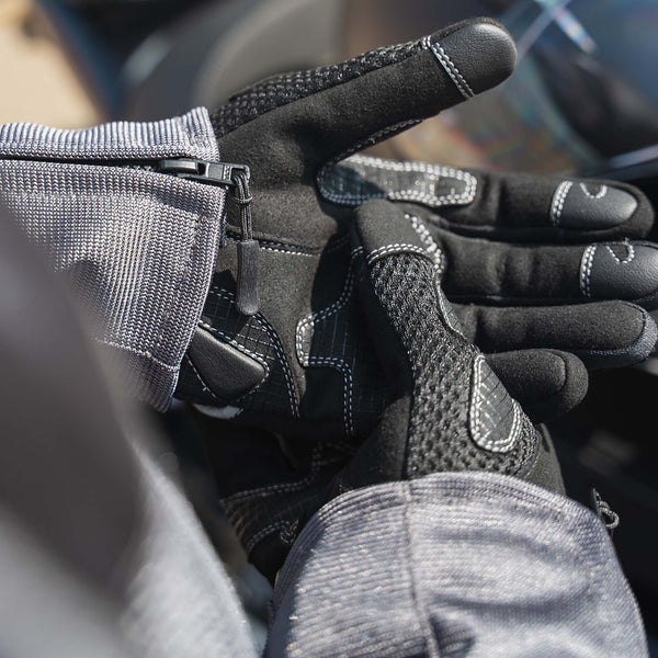 MX-Air Rev.2 Black Textile Motorcycle Gloves