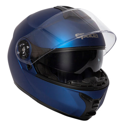 Orion Matt Blue Flip Up Motorcycle Helmet