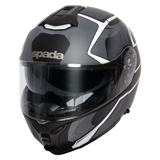 Orion Slate Matt Black & Silver Flip Up Motorcycle Helmet