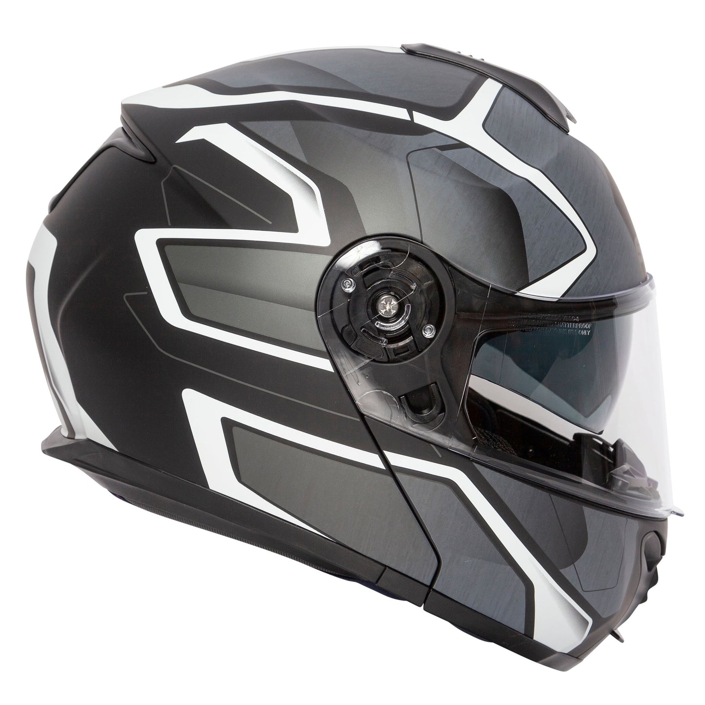 Orion Slate Matt Black & Silver Flip Up Motorcycle Helmet