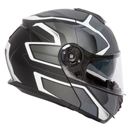 Orion Slate Matt Black & Silver Flip Up Motorcycle Helmet