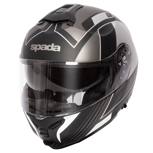 Orion Whip Matt Black & Silver Flip Up Motorcycle Helmet