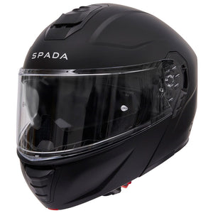 side view of black flip up motorbike helmet