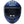 front of matt blue flip up motorbike helmet