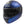side view of matt blue flip up motorbike helmet