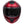 front of red flip up motorbike helmet with white spada logo