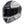 side view of black and white grey flip up motorbike helmet
