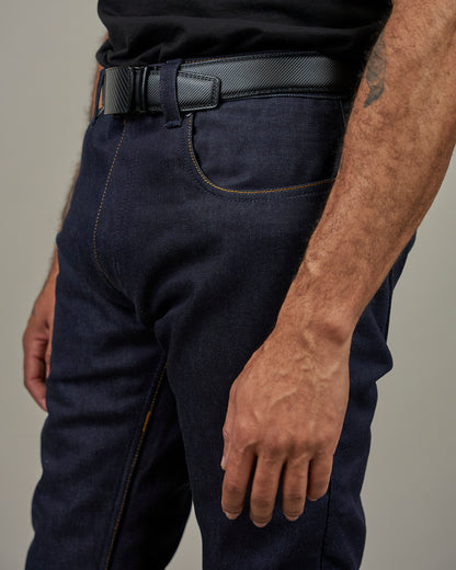 Ronin Mens Raw Indigo Motorcycle Jeans