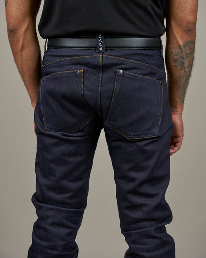 Ronin Mens Raw Indigo Motorcycle Jeans