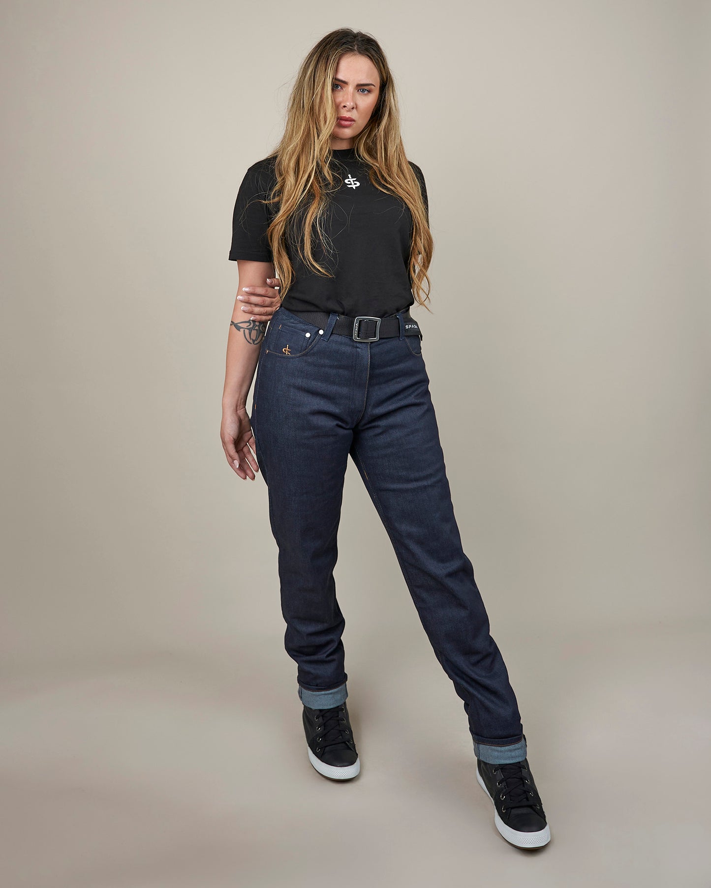 Ronin Ladies Raw Indigo Motorcycle Jeans