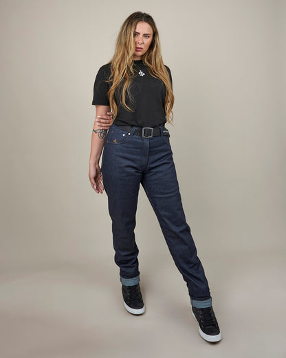 Ronin Ladies Raw Indigo Motorcycle Jeans