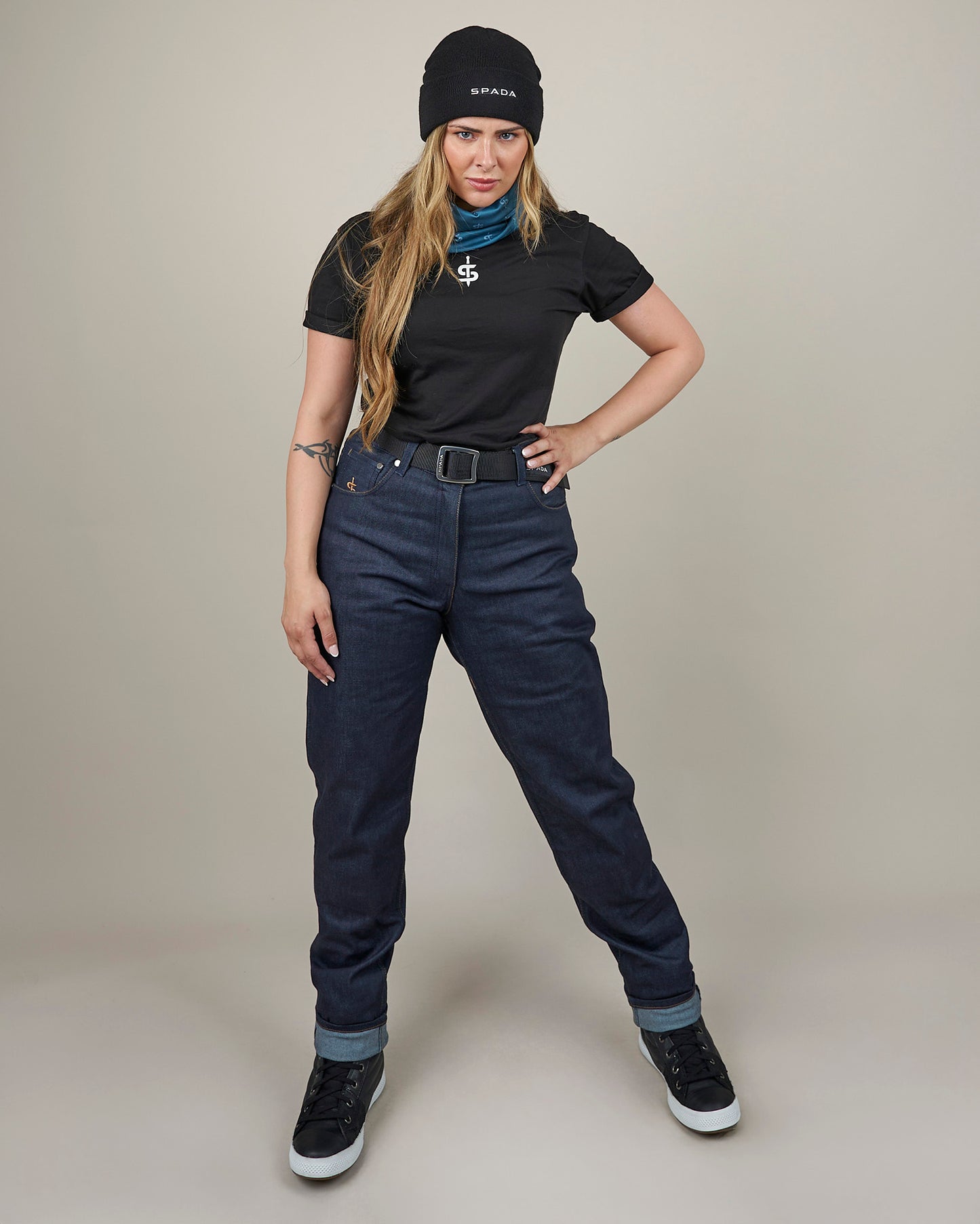 Ronin Ladies Raw Indigo Motorcycle Jeans
