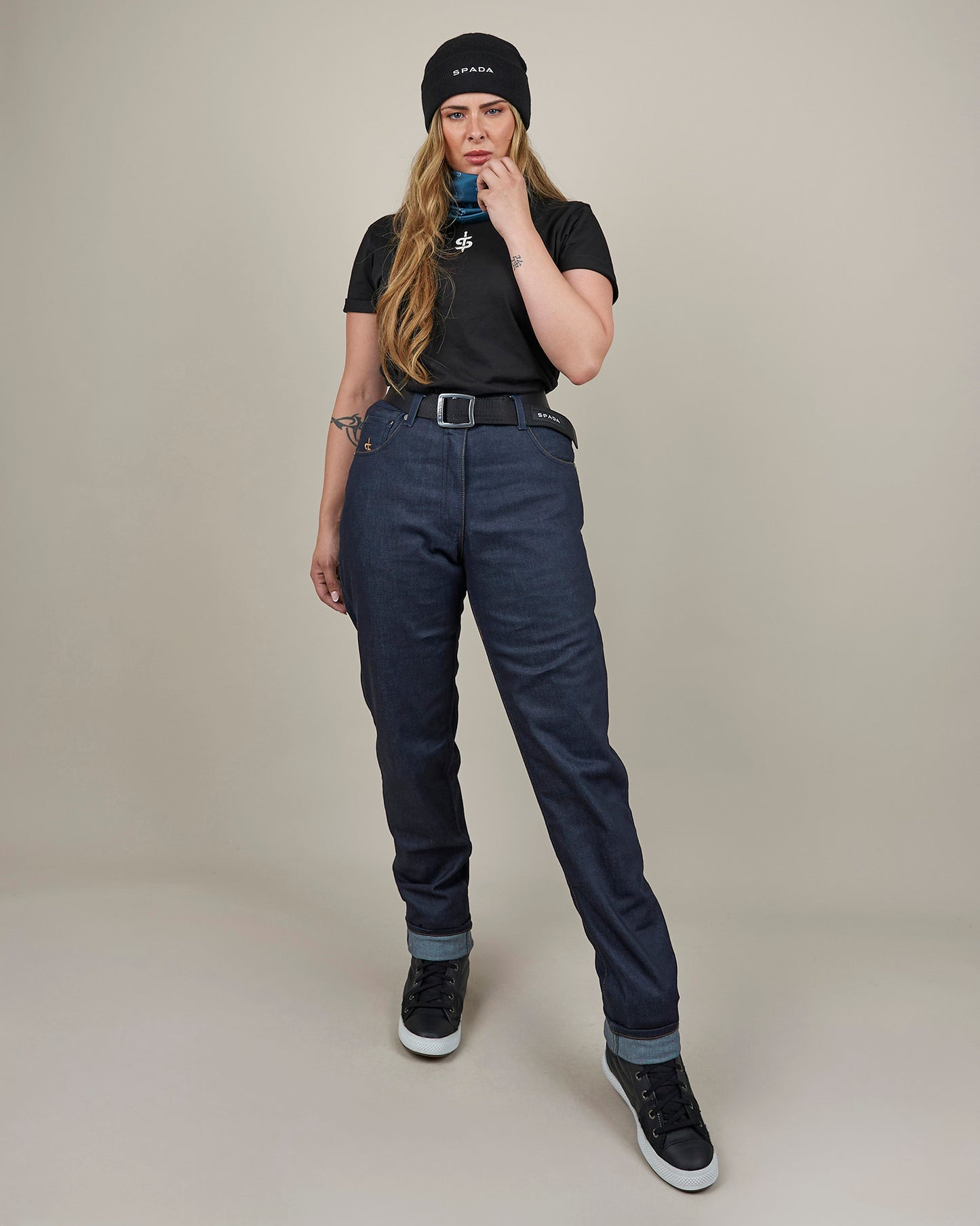 Ronin Ladies Raw Indigo Motorcycle Jeans