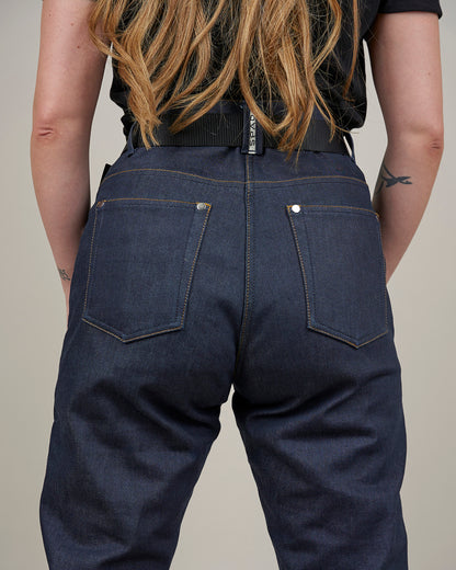 Ronin Ladies Raw Indigo Motorcycle Jeans