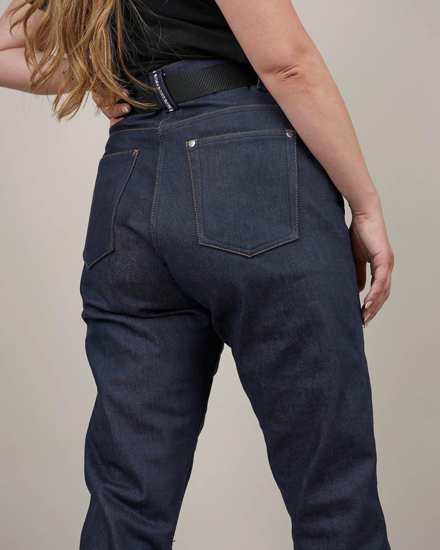 Ronin Ladies Raw Indigo Motorcycle Jeans