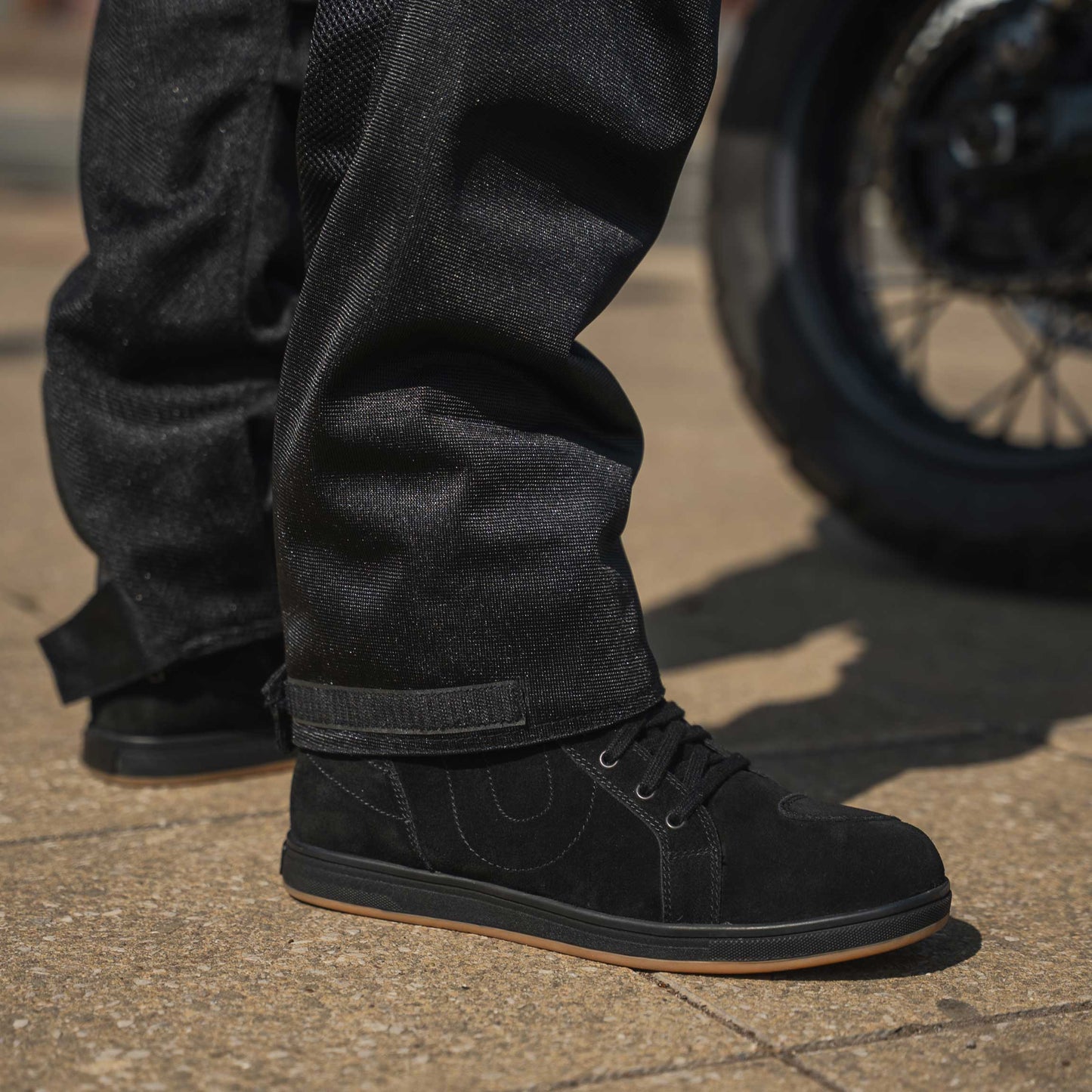 Strider S Waterproof Stealth Black Motorcycle Trainers
