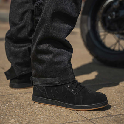 Strider S Waterproof Stealth Black Motorcycle Trainers