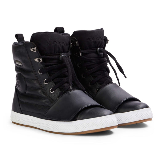 Heat Black High Top Motorcycle Trainers