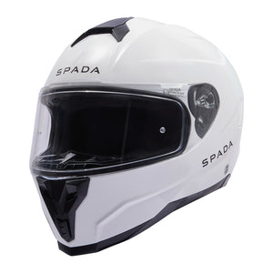 white Raiden 2 spada motorbike helmet with clear visor attached