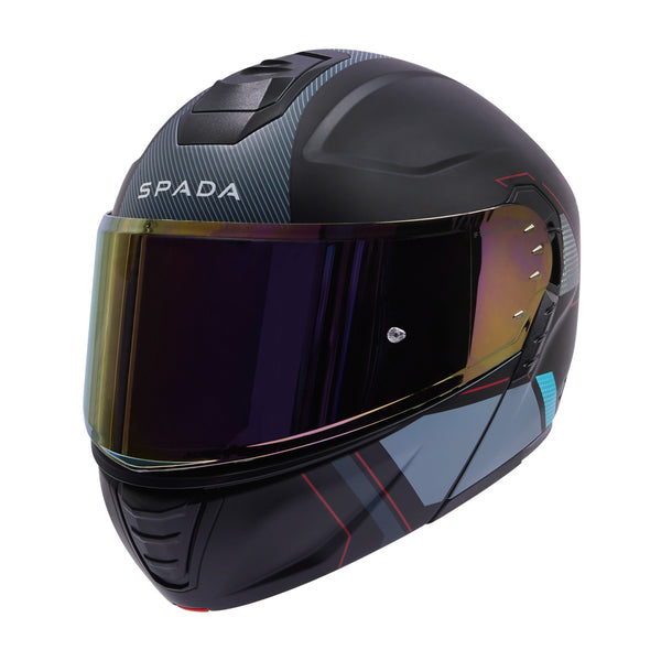 orion 2 spada flip up motorbike helmet with sabre red visor attached