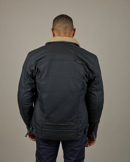 Temper Black & Tan Trucker Motorcycle Jacket