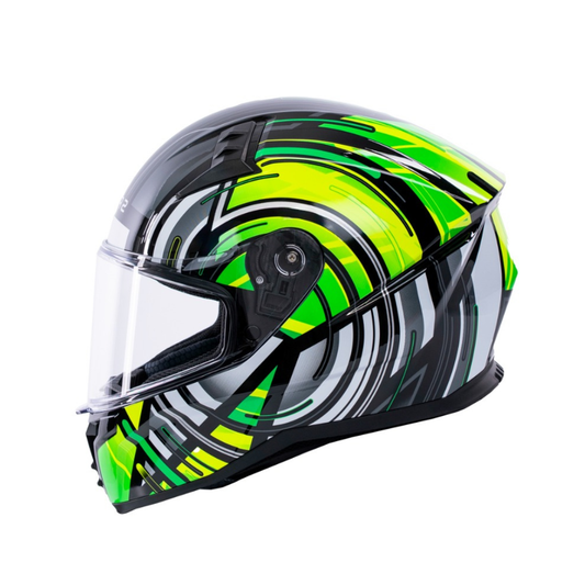 Raiden 3 Cyclone Green Full Face Motorbike Helmet