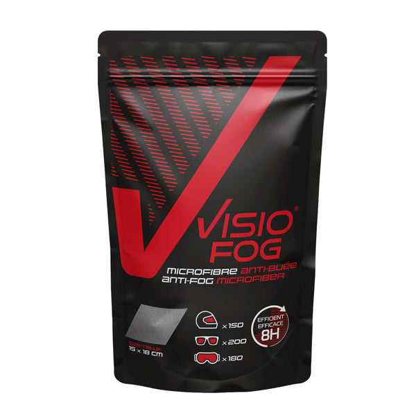 Visio Fog microfibre anti-fog product packaging on a white background