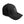 side view of black cap with curved brim
