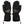 black leather and polyester waterproof motorcycle gloves with double palm reinforcement