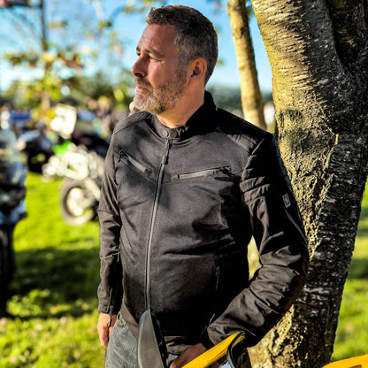 Cafe Air Lightweight Black Motorcycle Jacket
