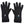 A pair of black motorcycle gloves with visible brand logo on the back.