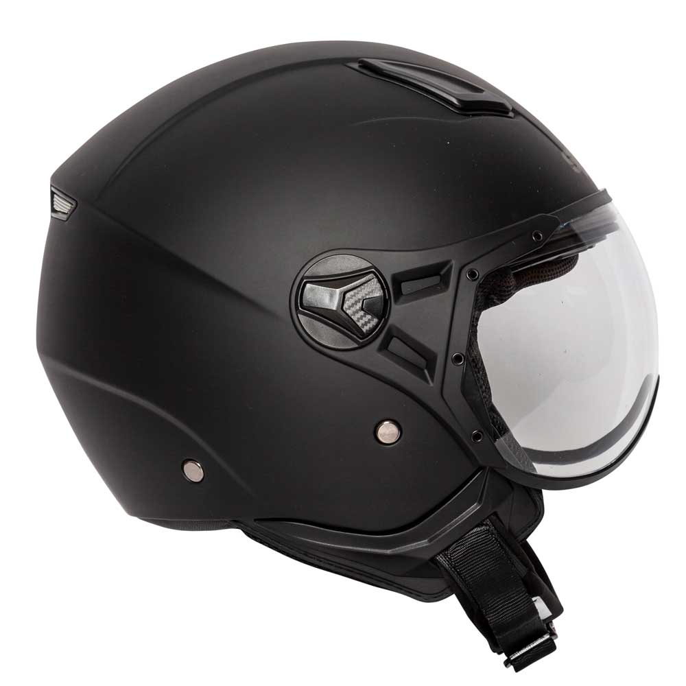 Hellion 06 Matt Black Open Face Motorcycle Helmet