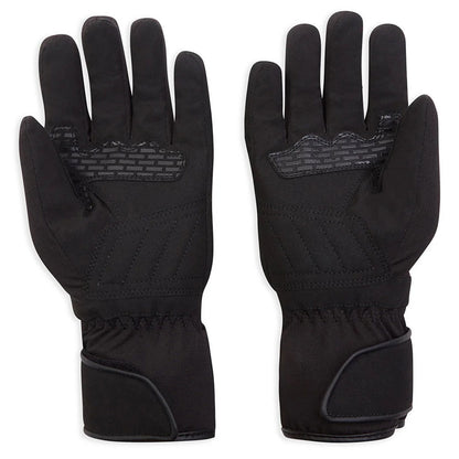 back of ladies black motorcycle gloves for safety and comfort on any ride