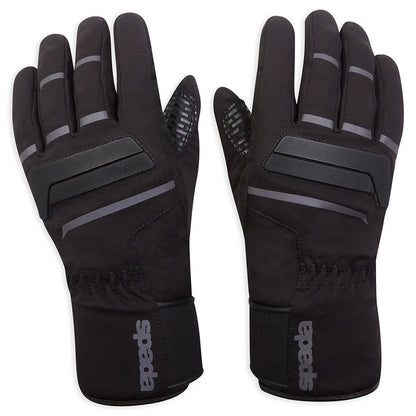 ladies black textile motorcycle gloves with waterproof membrane for woman biker