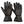 black leather motorcycling gloves with knuckle protection and gauntlet style and wrist adjustment fastening