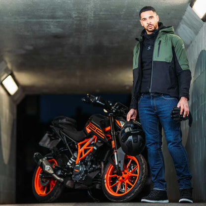 Joe Green & Black Waterproof Motorcycle Jacket