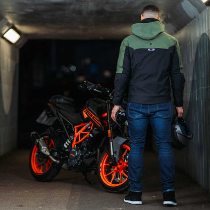 Joe Green & Black Waterproof Motorcycle Jacket