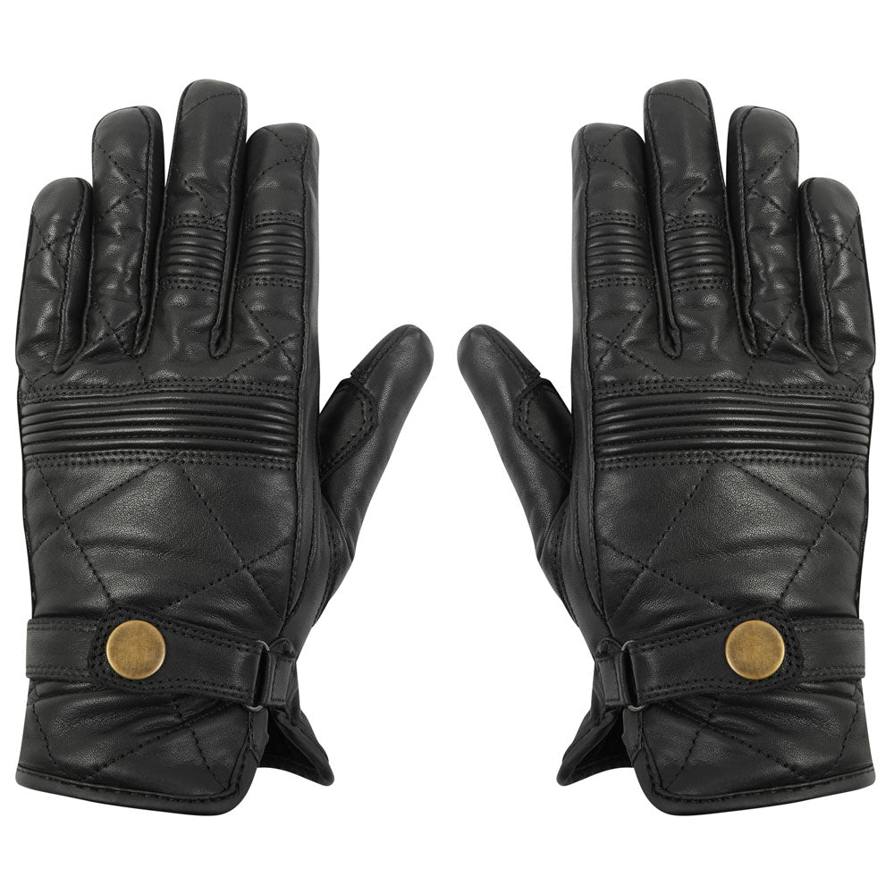 front of women's black motorcycle waterproof gloves with knuckle protection for women biker